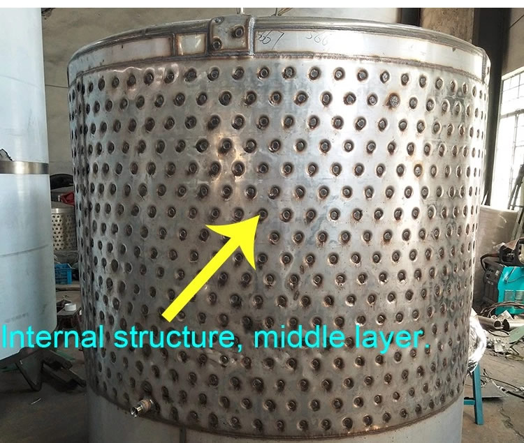 Wholesale Price Stainless Steel 1000L Liquid Heating Mixing Tank