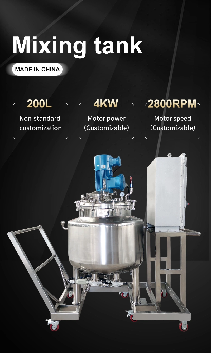 Ligne de production de jus de fruits en acier inoxydable 304 avec chauffage électrique de 1 000 L et réservoir de mélange