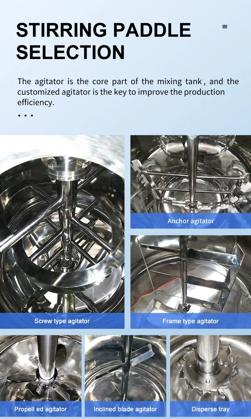 Ligne de production de jus de fruits en acier inoxydable 304 avec chauffage électrique de 1 000 L et réservoir de mélange