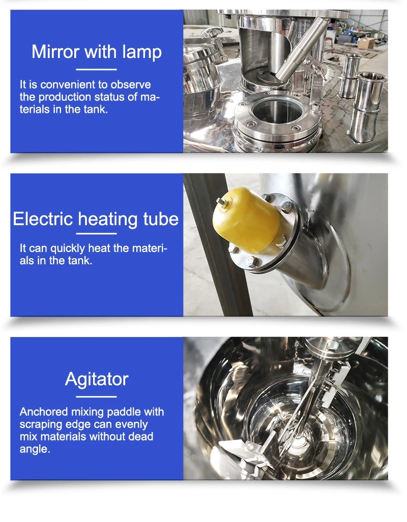 Réservoir de mélange de récipient à pression sanitaire personnalisé en acier inoxydable avec agitateur supérieur