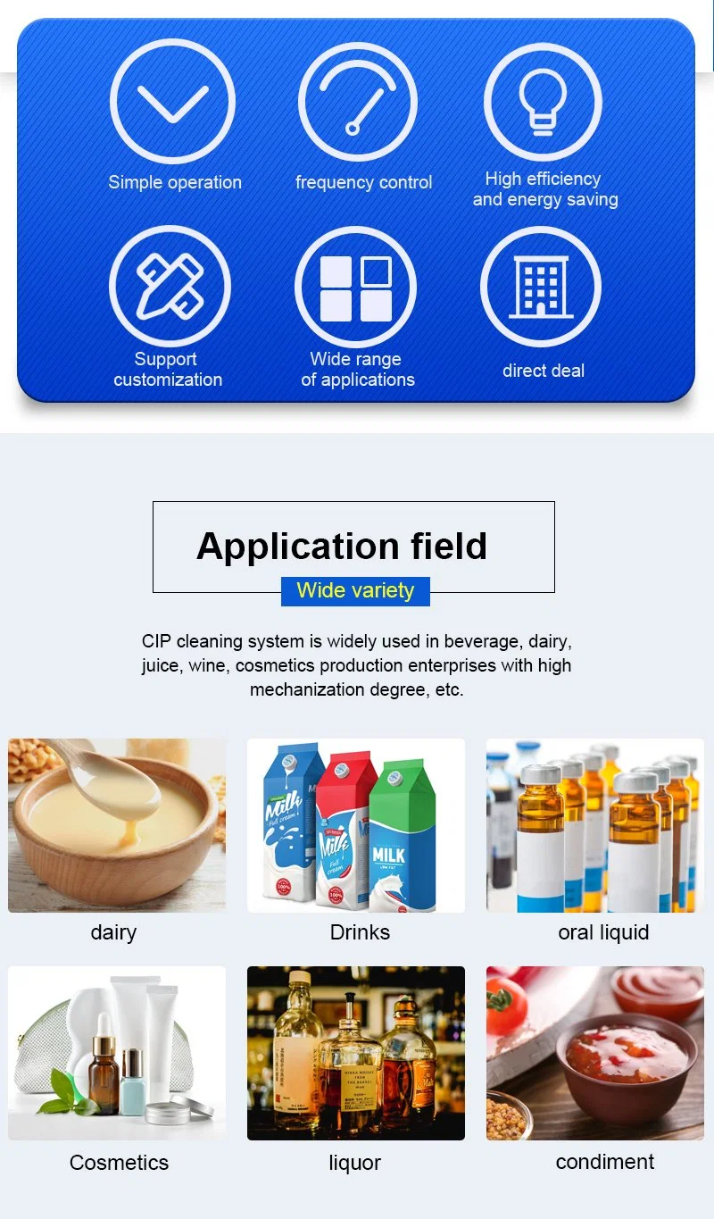 CIP Cleaning System Washing Machine for Dairy and Food Industry