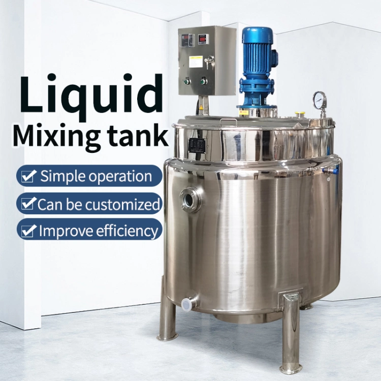 Australia Small Homogeneous Emulsification Coil Cooling 300L Mixing Tank