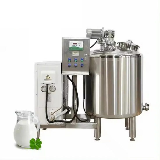 Cuve de refroidissement du lait 1000 litres Cuve de refroidissement du lait horizontale en acier inoxydable