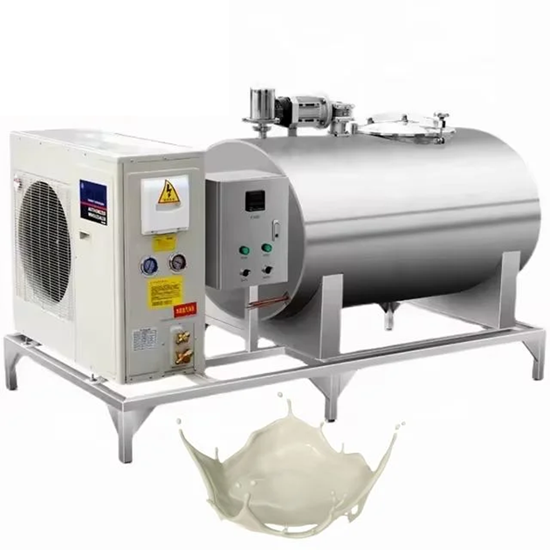 Cuve de refroidissement du lait 1000 litres Cuve de refroidissement du lait horizontale en acier inoxydable