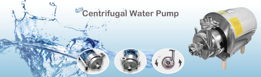 3kw Food Grade Stainless Sanitary Centrifugal Pump with Electric Motor