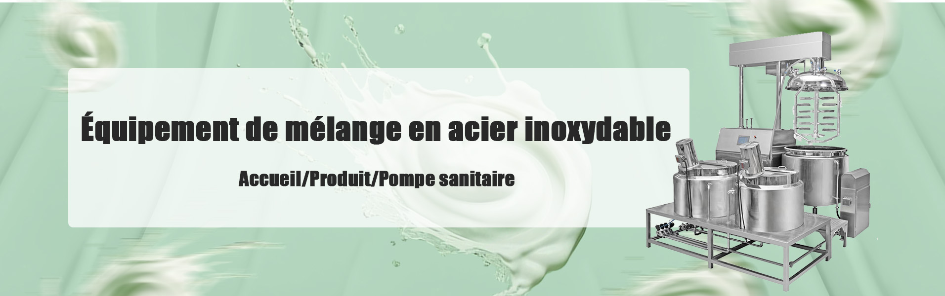 Équipement de mélangeur en acier inoxydable